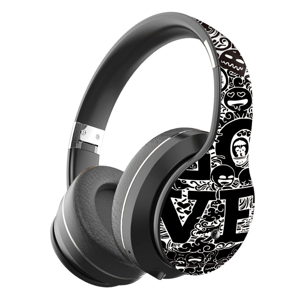 EL-B1 Graffiti Bluetooth Headset Adjustable Wireless Headphone Folding Head-Mounted Earphone Compatible with Android Apple Microsoft System EL-B1 Graffiti Bluetooth Headset Adjustable Wireless Headphone Folding Head-Mounted Earphone Compatible with Android Apple Microsoft System